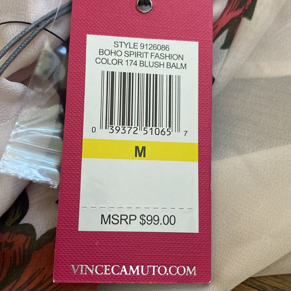 Vince Camuto Pink sheer dress overlay NWT - Picture 5 of 5